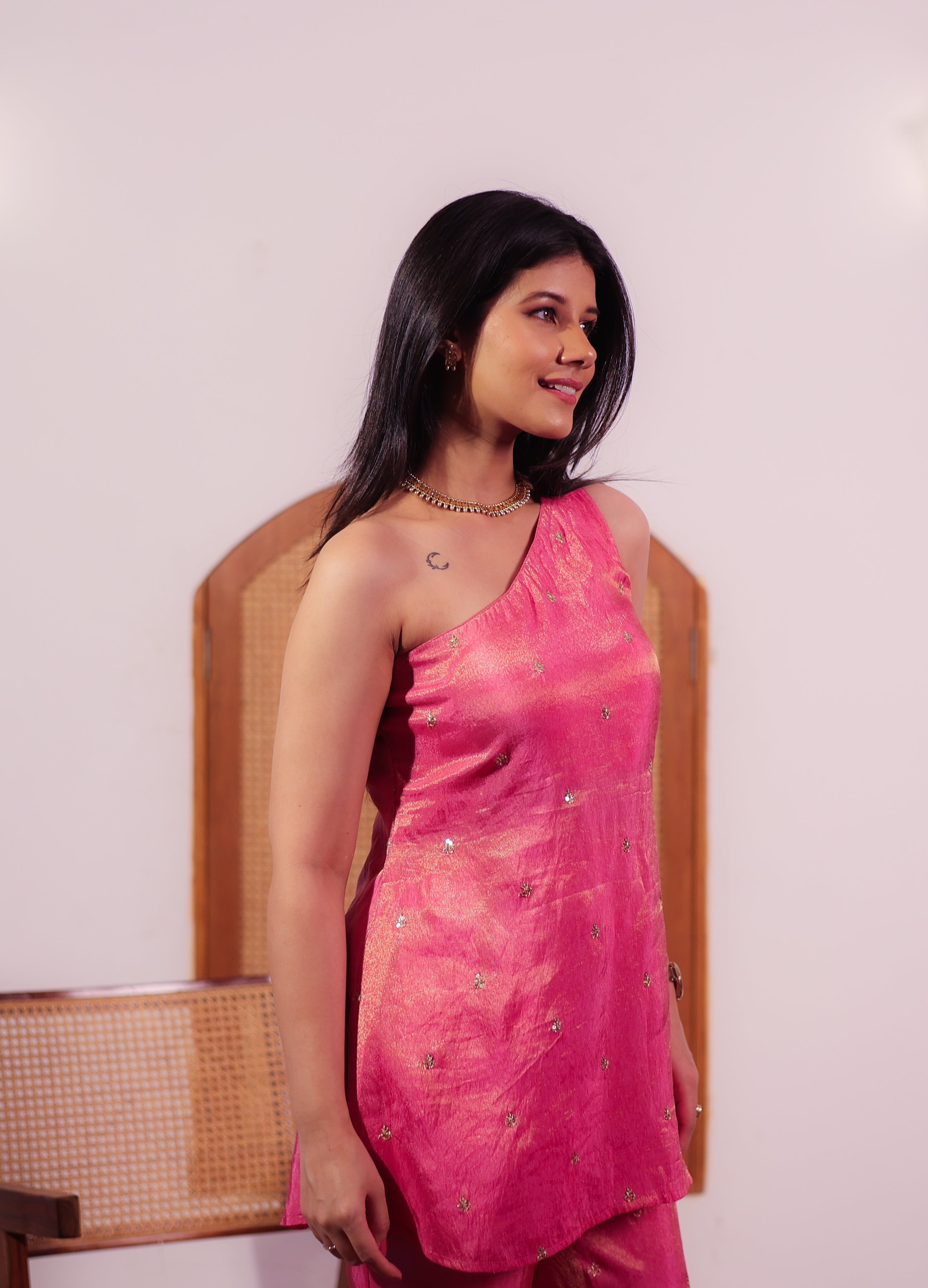 Off- Shoulder Pink co ord