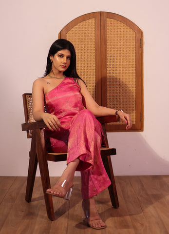 Off- Shoulder Pink co ord